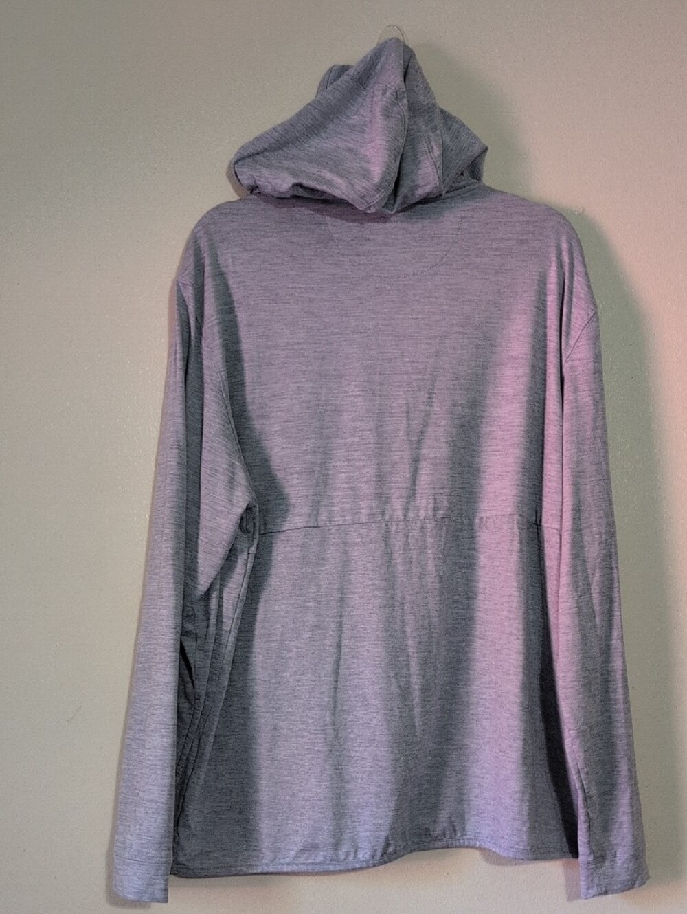 Men's Heather Gray Johnnie O Quarter-Zip Hooded Shirt Size XL - Picture 2 of 8